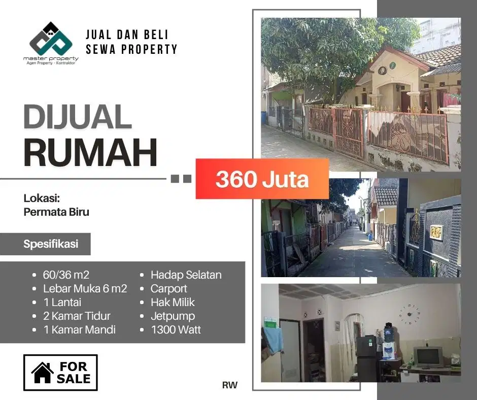 Rumah di Komplek Permata Biru Cinunuk, murah 300 jutaan strategis