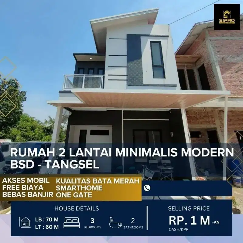Hanya 2,5 Juta punya Rumah Siap Huni dekat  BSD