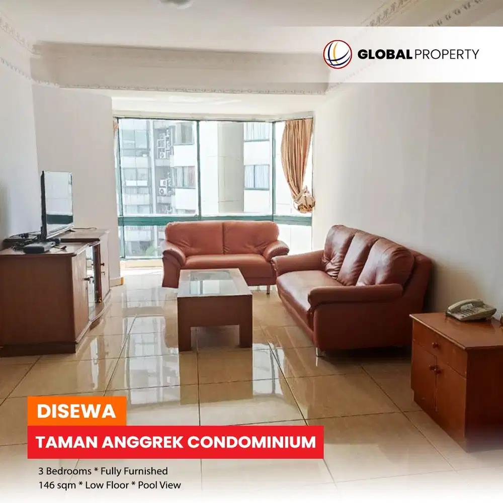 Fully Furnished 3 Beds Good Condition at Taman Anggrek Condominium