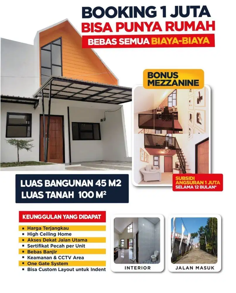 424 New Cluster 1,5 Lt Strategis Konsep Mezzanine di Citayam, Bogor