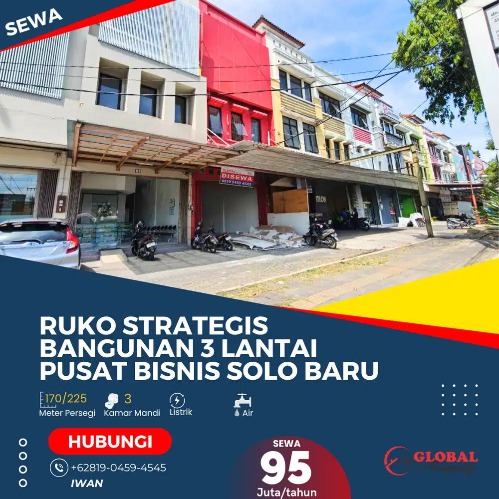 Ruko Strategis Pusat Bisnis Solo Baru