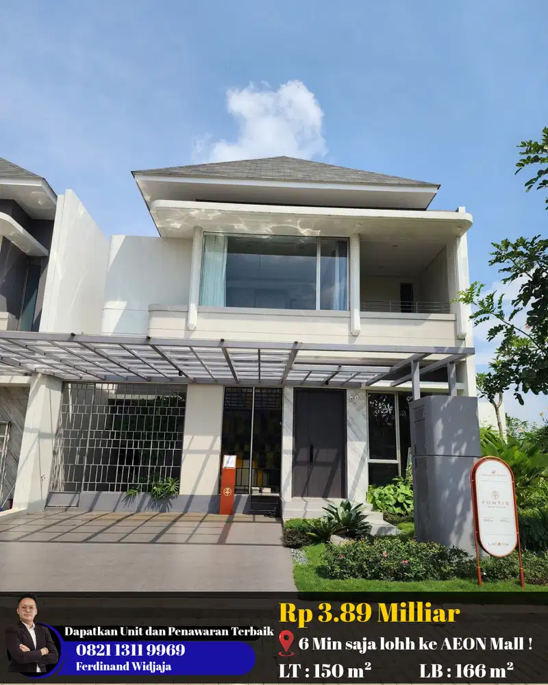 Rumah Mewah dekat Danau di BSD Fontis Lebar 10 Citra Garden Serpong