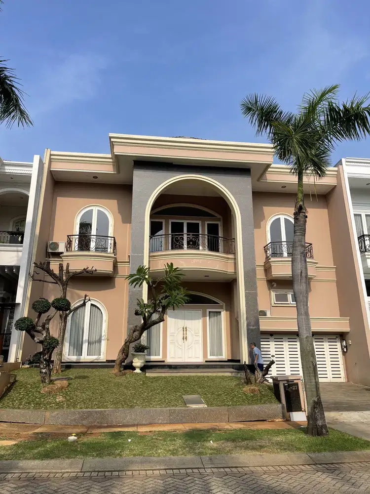 rumah pik1 mediterania resort 15x35,marmer,belakang joging track