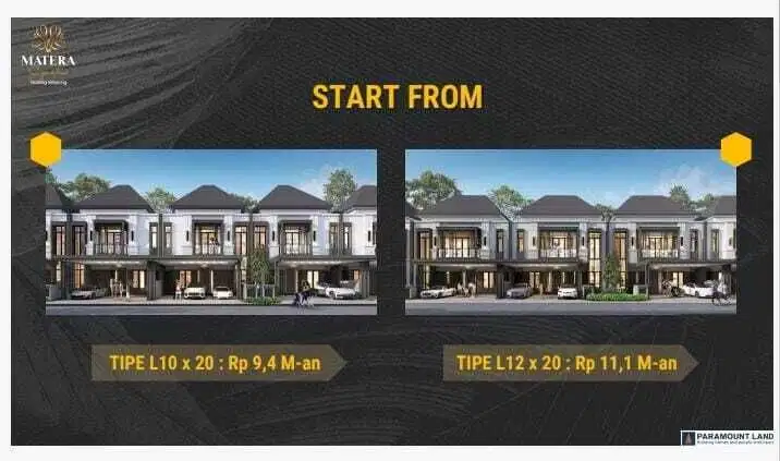 DIJUAL RUMAH MATERA SIGNATURE