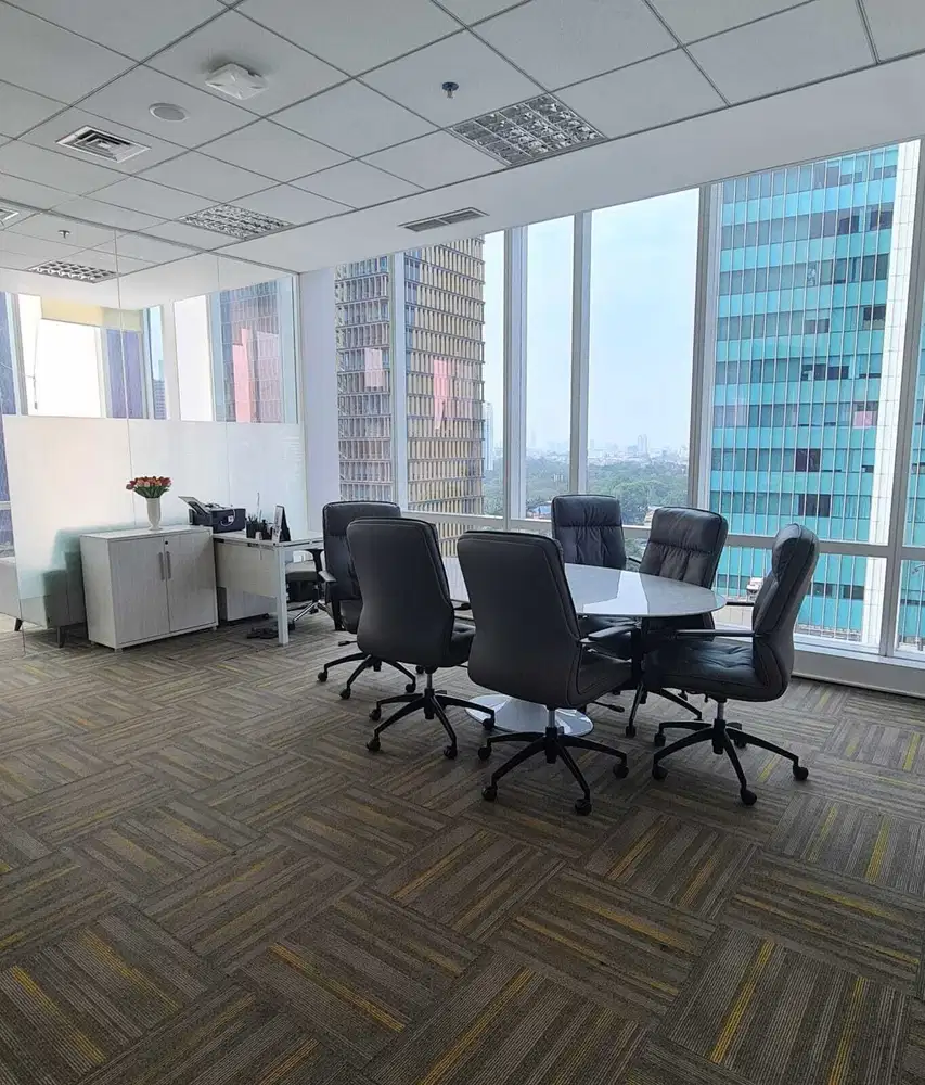 SEWA KANTOR DI JAKARTA SELATAN KUNINGAN 382M2 FURNISHED 140K NEGO