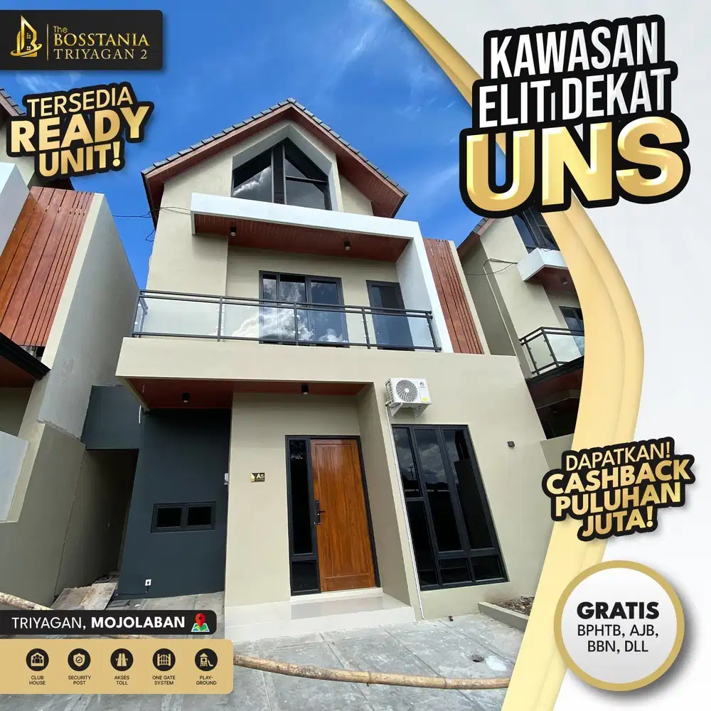 Perumahan Eklusif Dua Lantai, Akses Mudah, Cashback Puluhan Juta