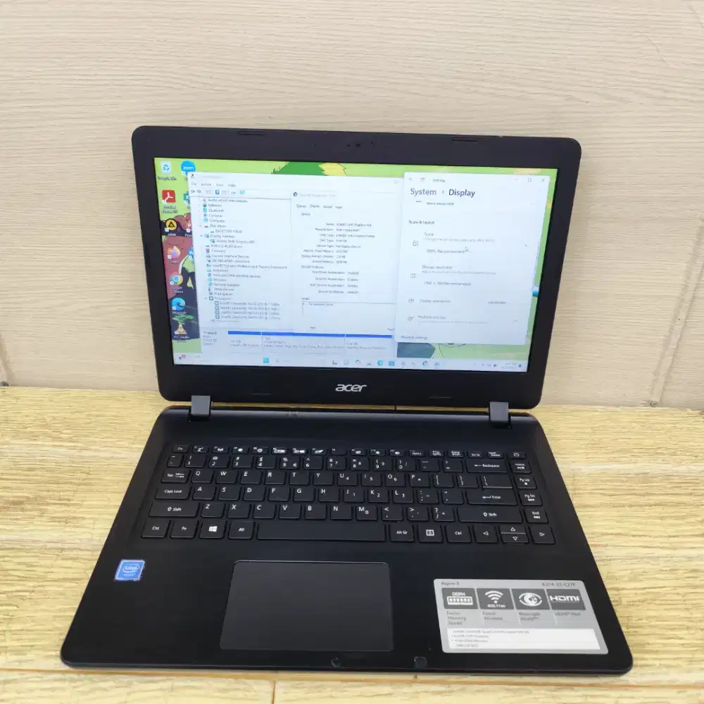 Notebook Second Acer Aspire 3 A314-33 Celeron N4120 Ram 4gb Ssd 128gb