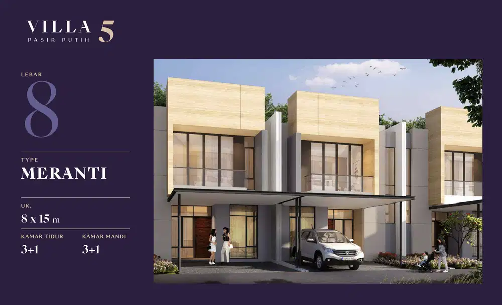 Rumah 2 Lantai Villa Pasir Putih 5 di PIK 2