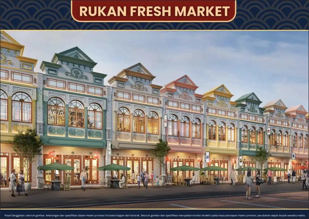 Rukan Fresh Market 2 Lantai Kota Bagan di PIK 2