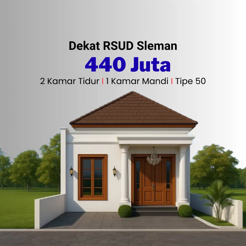 Dekat RSUD Sleman, Dijual Rumah Tipe 50, Legalitas SHM-PBG