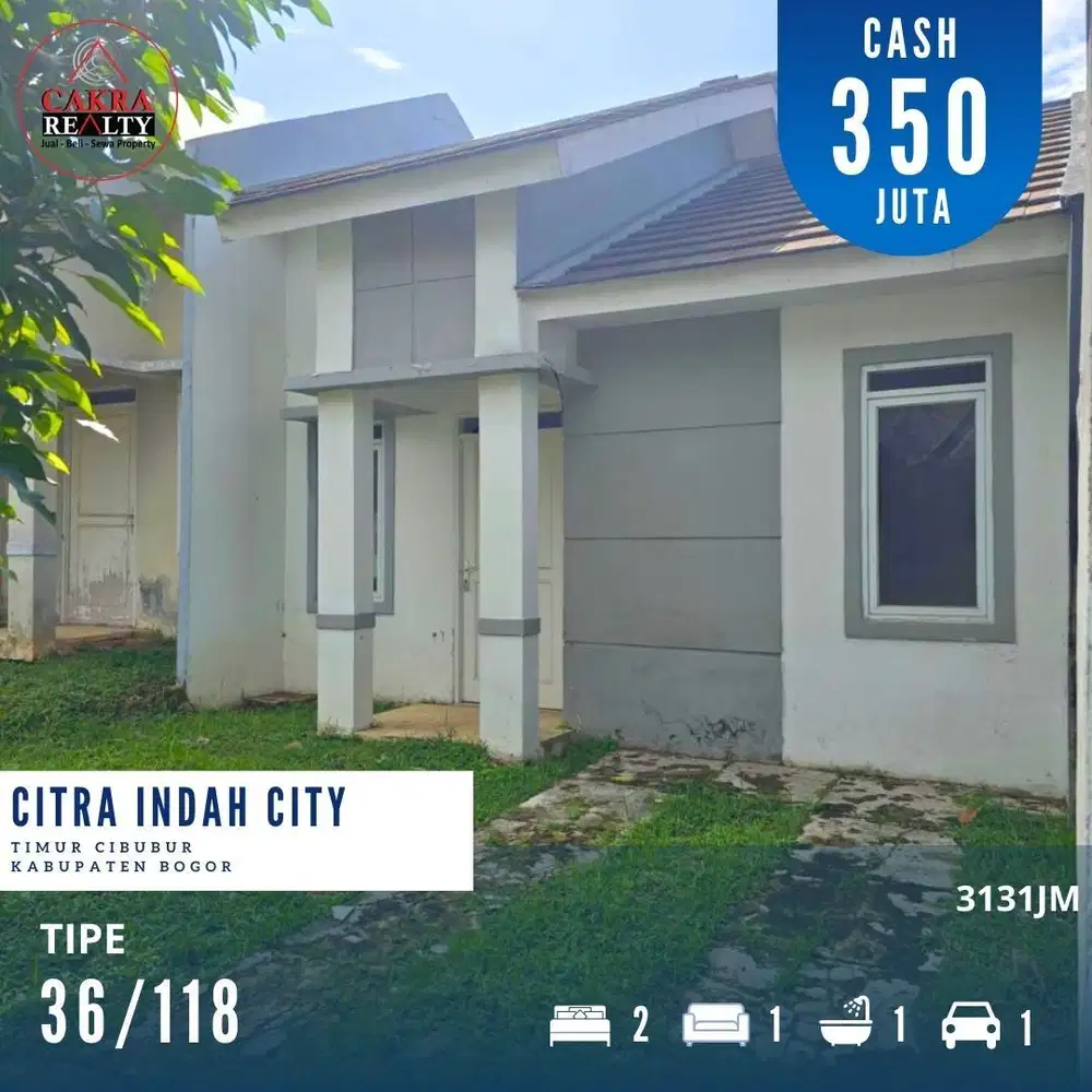 Dijual rumah dicitra indah city bogor rumah tinggal poles siap huni