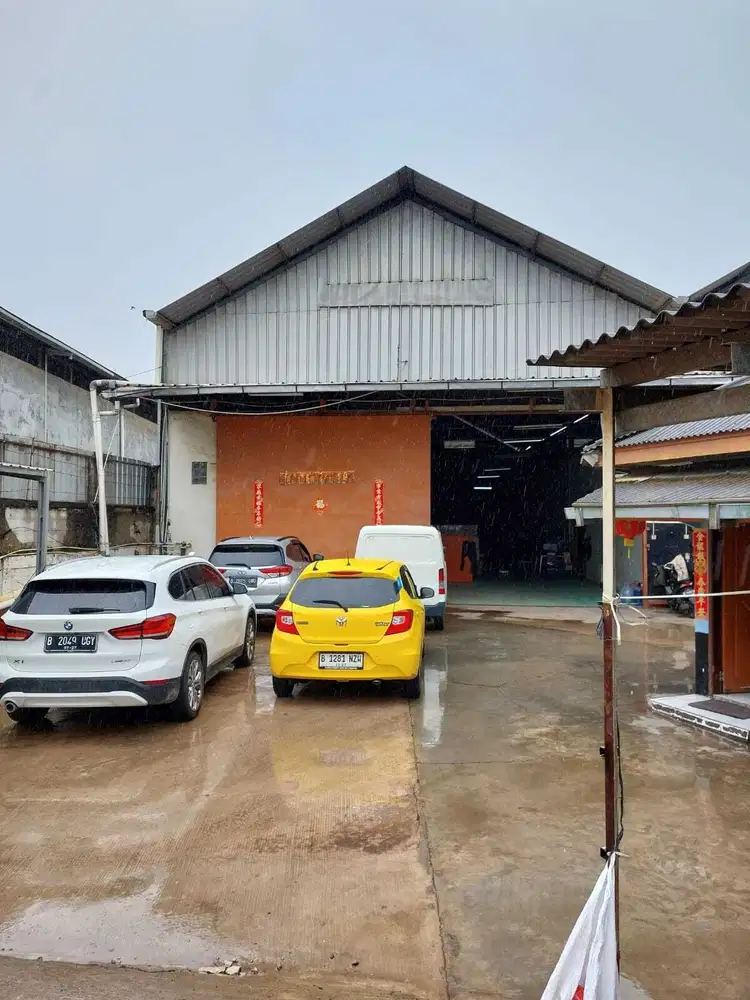 Dijual gudang dadap 1300 meter pinggir jalan