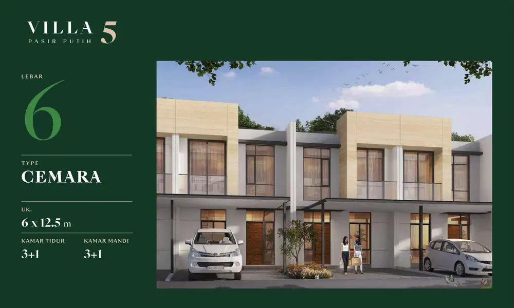 Rumah 2 Lantai Villa Pasir Putih 5 di PIK 2