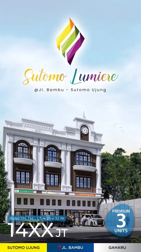 Ruko komplek sutomo lumiere jalan bambu