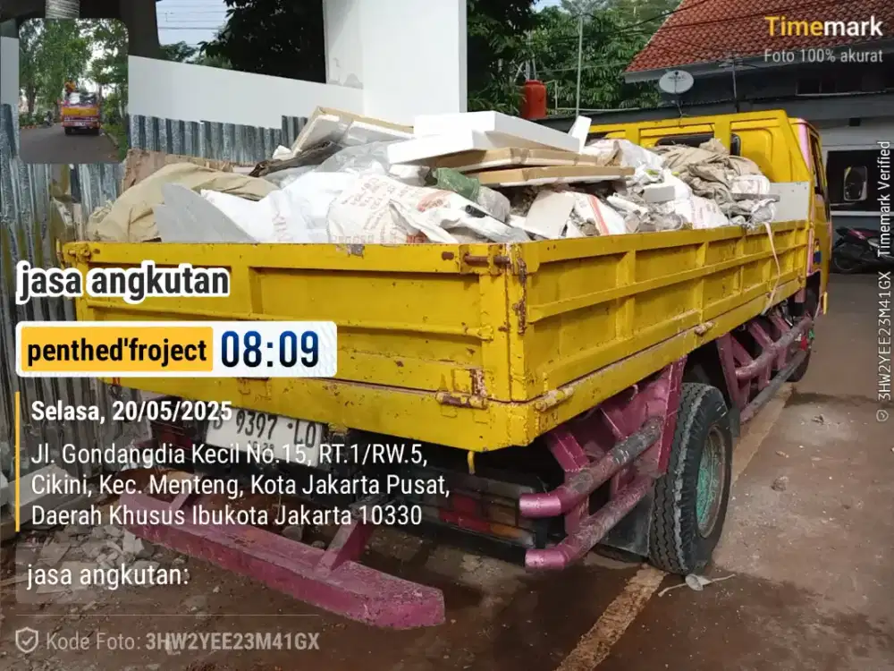 Jasa buang puing sampah proyek