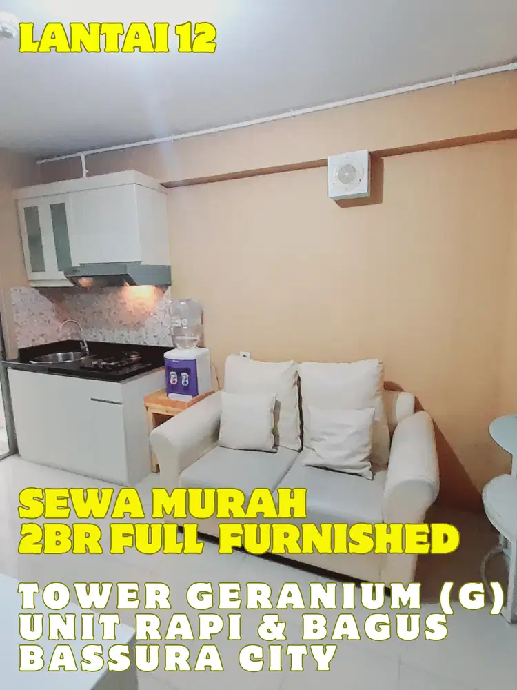 SEWA MURAH BANGET 2BR FURNISHED TOWER G APARTEMEN BASSURA CITY