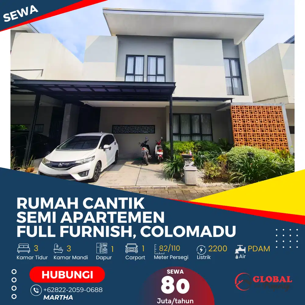 Rumah Semi Apartemen Full Furnished Colomadu