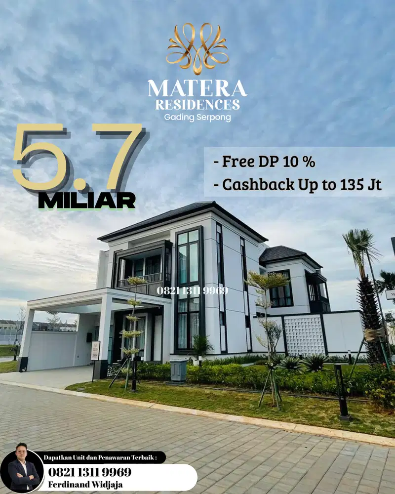 Free DP Matera Residences Gading Serpong Ukuran Baru Unit Terbatas