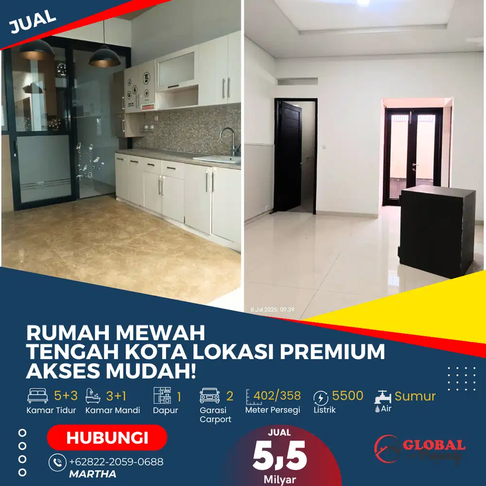 Rumah Mewah Tengah Kota Lokasi Premium, Akses Mudah!