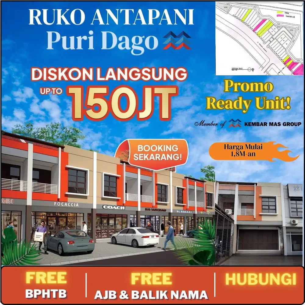 Jual cepat ruko super strategis di Puridago Antapani Kota Bandung