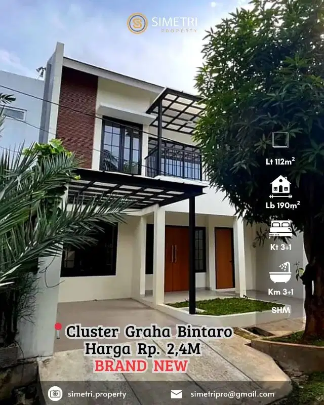 Dijual Rumah Brandnew Graha Bintaro