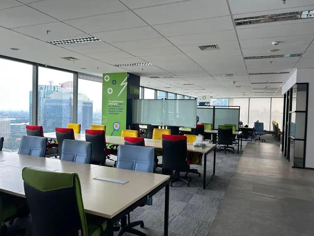SEWA KANTOR DI JAKARTA SELATN SUDIRMAN 417M2 FURNISHED 190K NEGO