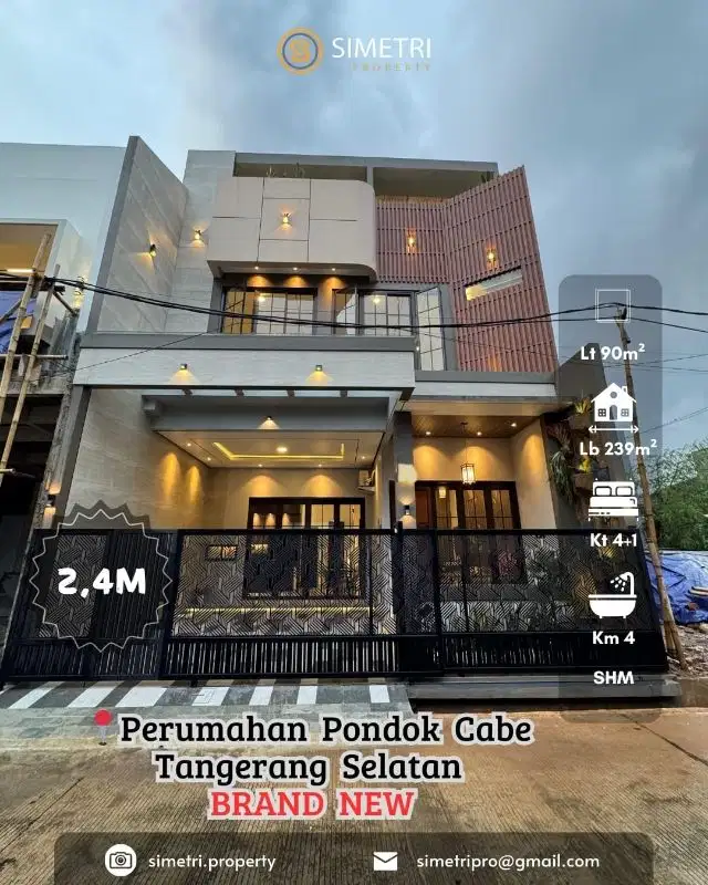 Dijual Rumah dalam Perumahan Area Pondok Cabe, Tangsel Brand New