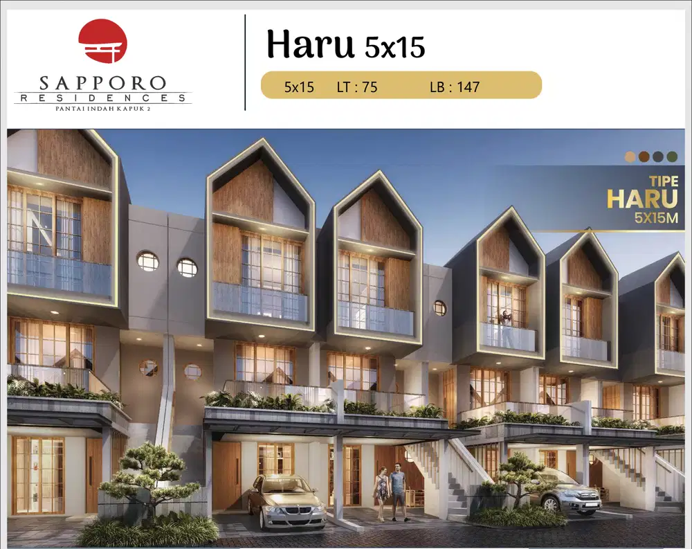 Rumah 3 Lantai Sapporo Residence di PIK 2