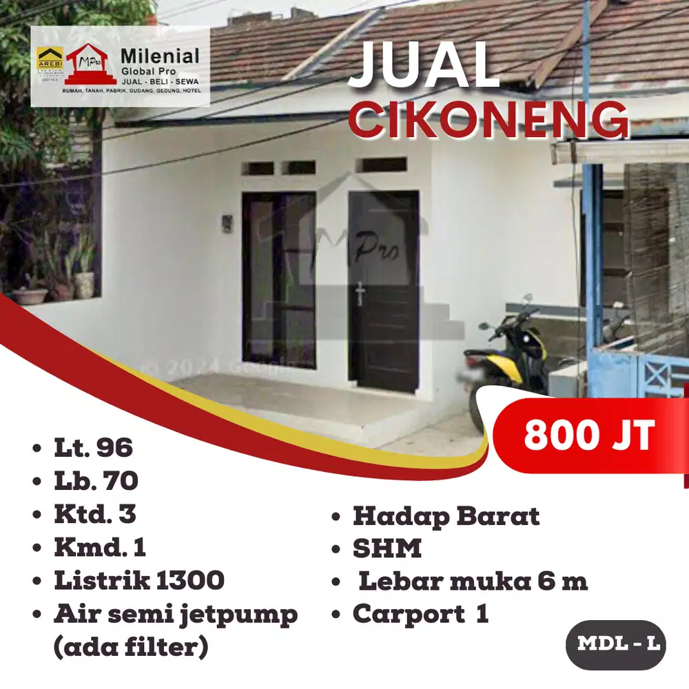 RUMAH DALAM  KOMPLEK PERUMAHAN DI CIKONENG