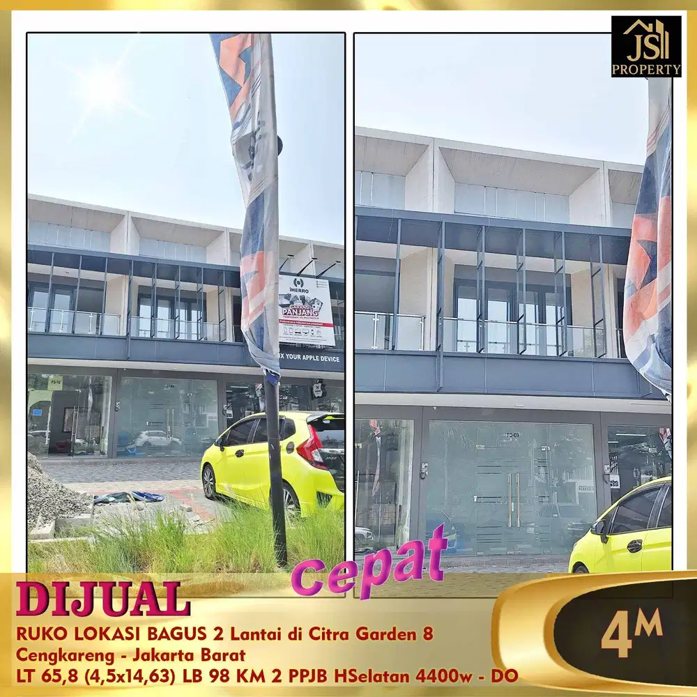 DIJUAL RUKO LOKASI BAGUS 2 Lantai di Citra Garden 8 Jakarta Barat - DO
