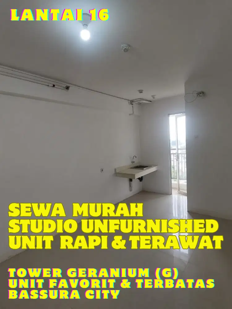 SEWA MURAH STUDIO UNFURNISHED TOWER G APARTEMEN BASSURA CITYG