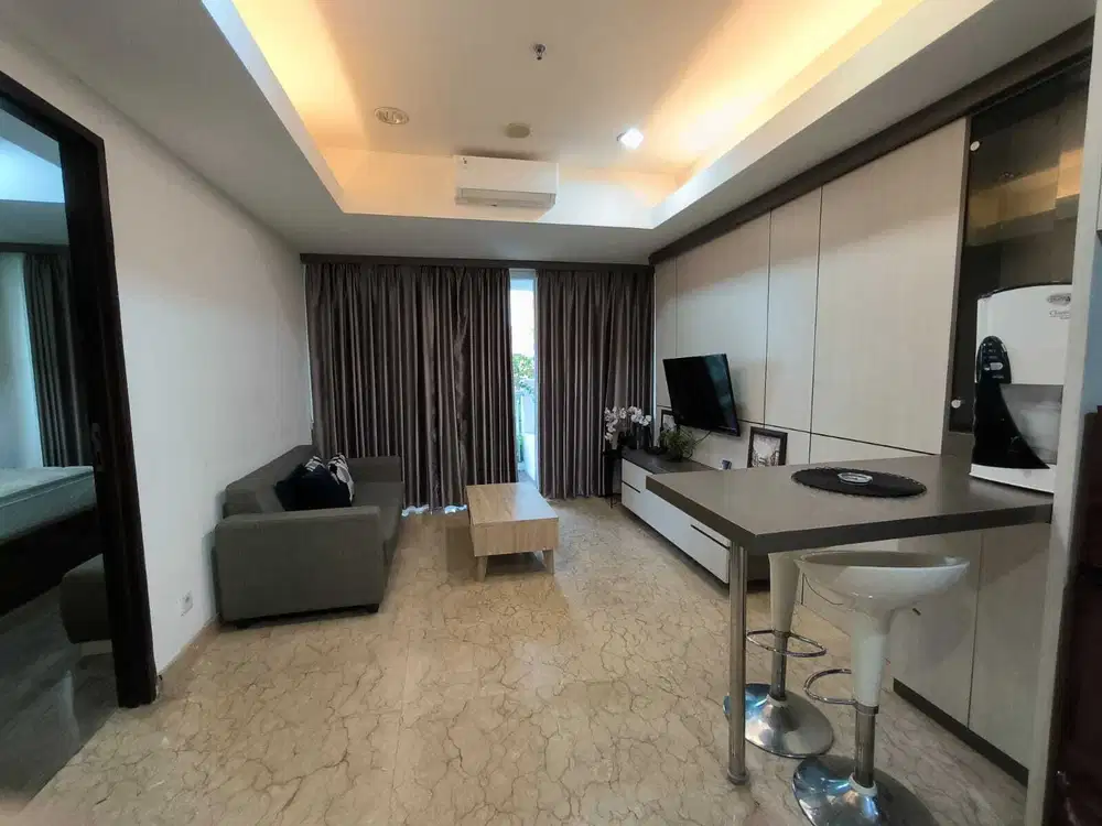 Sewa Tahunan Apartemen Springhill 1 BR Tower Bulgary Dekat Kemayoran
