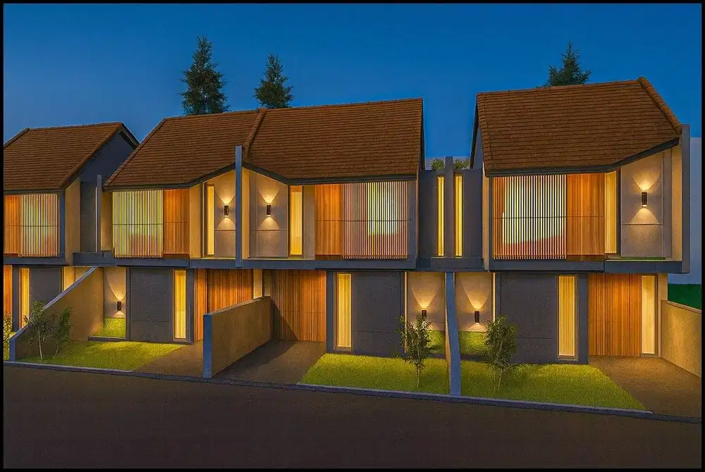 Nogotirto Sleman, Rumah Jogja 2 Lantai Model Tropis Dekat SKE