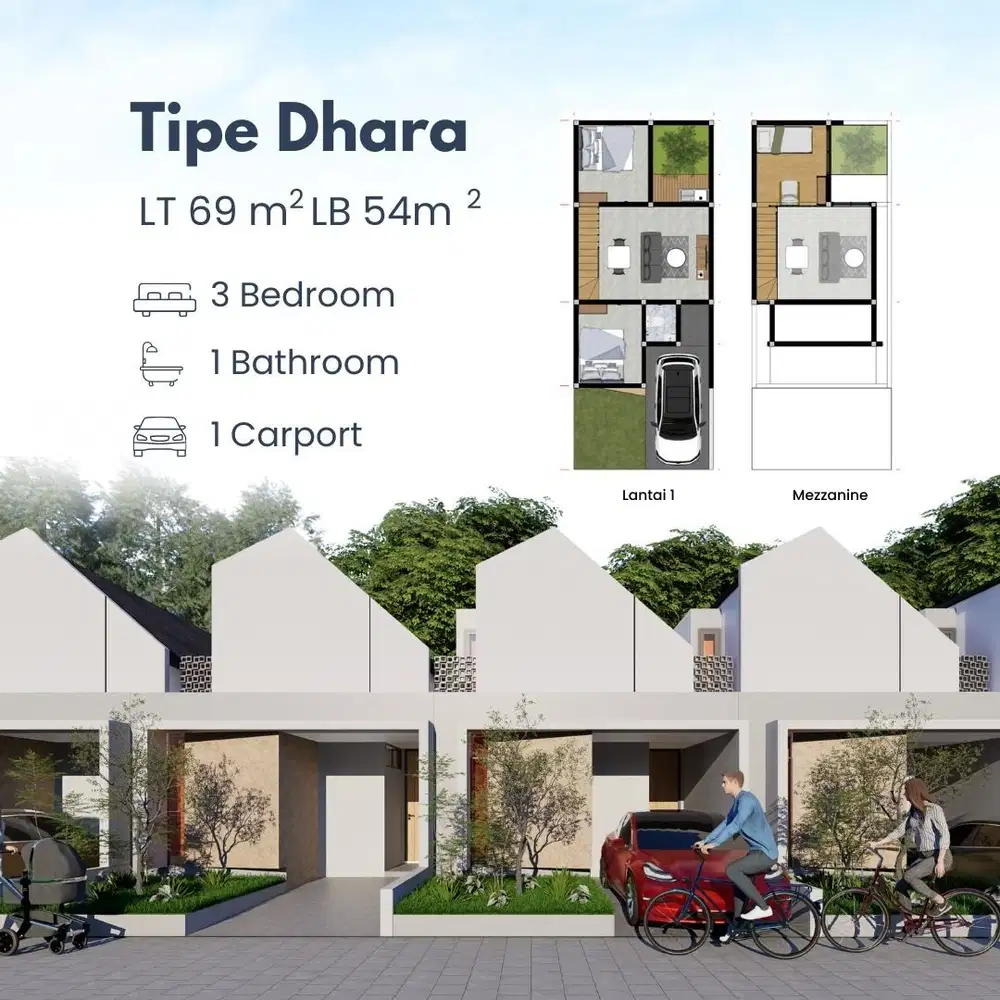 Rumah 3 kamar tidur