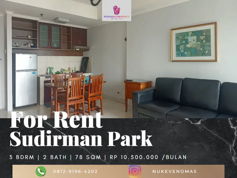 Disewakan Apartement Sudirman Park 3 Bedrooms View Timur