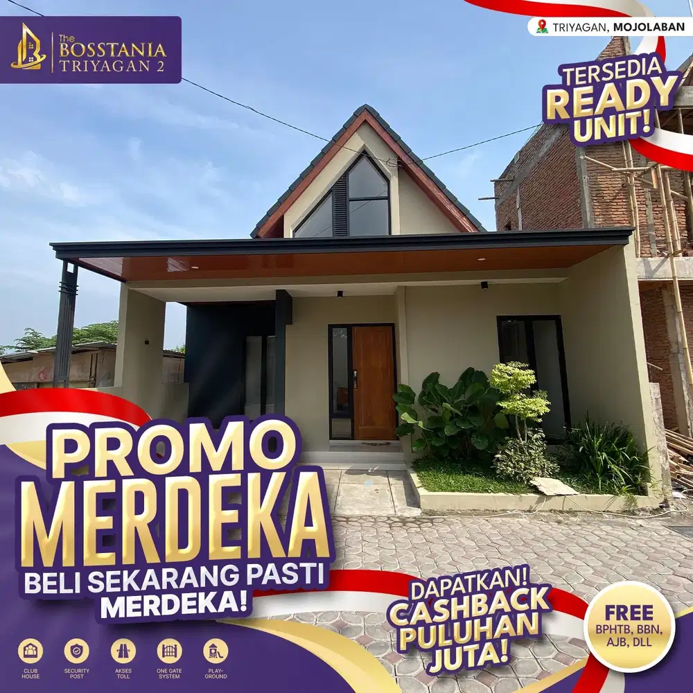Rumah Cantik Dekat UNS, Cashback 80 Juta