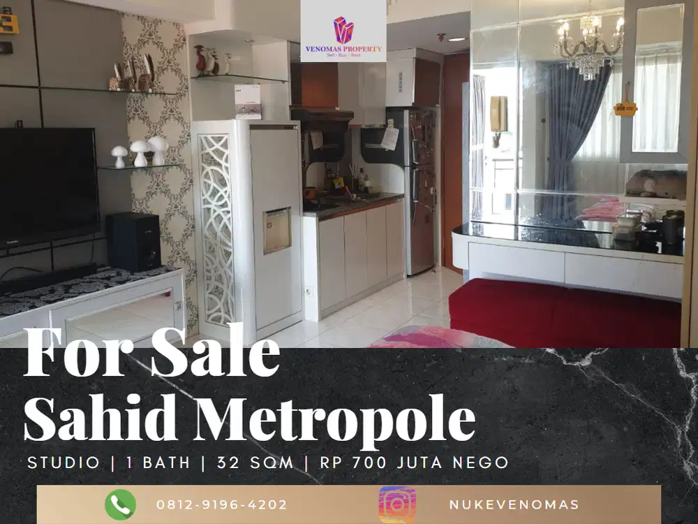 Dijual Apartemen Sahid Metropolitan Residence Type Studio Furnished