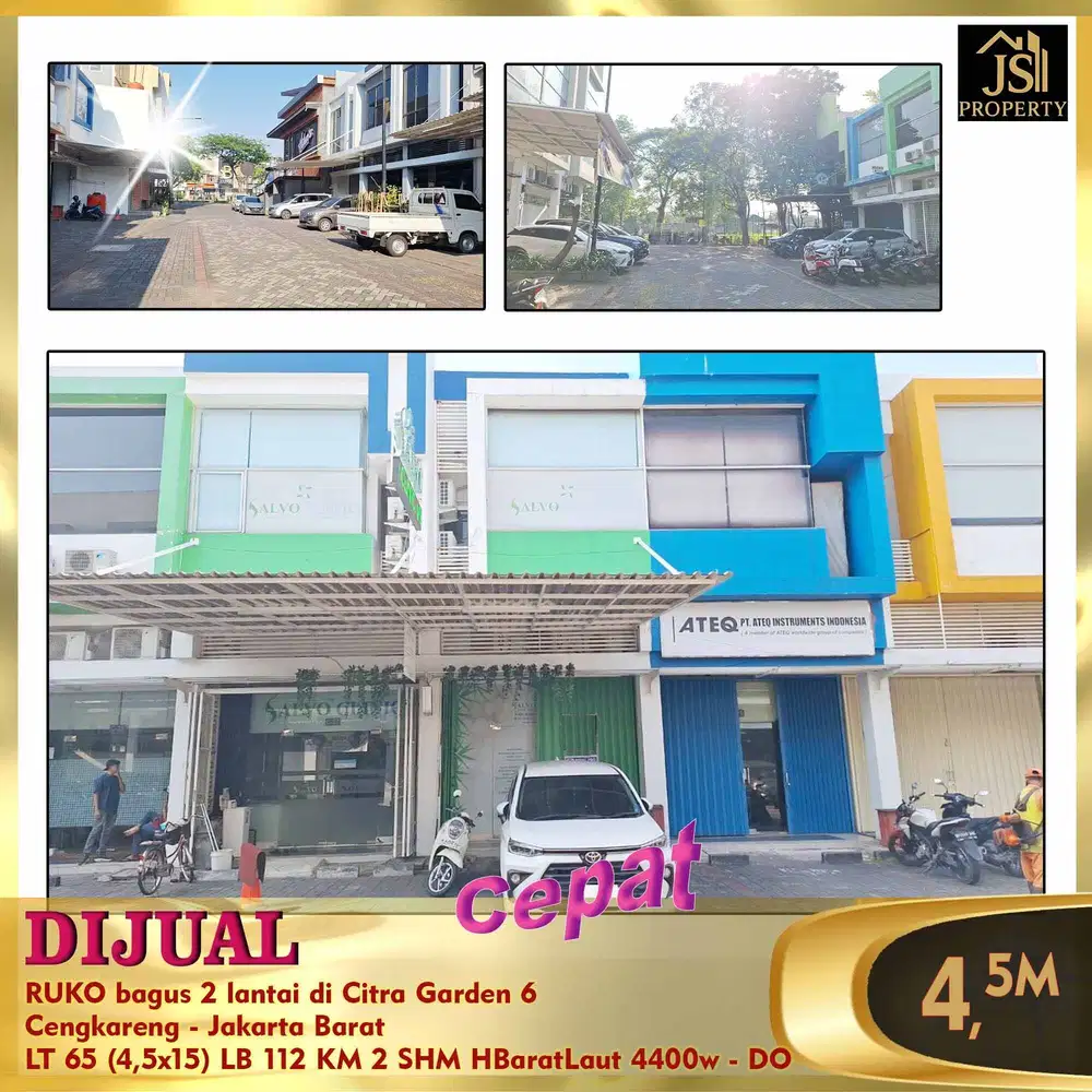 DIJUAL RUKO bagus 2 lantai di Citra Garden 6 Cengkareng JakBar - DO