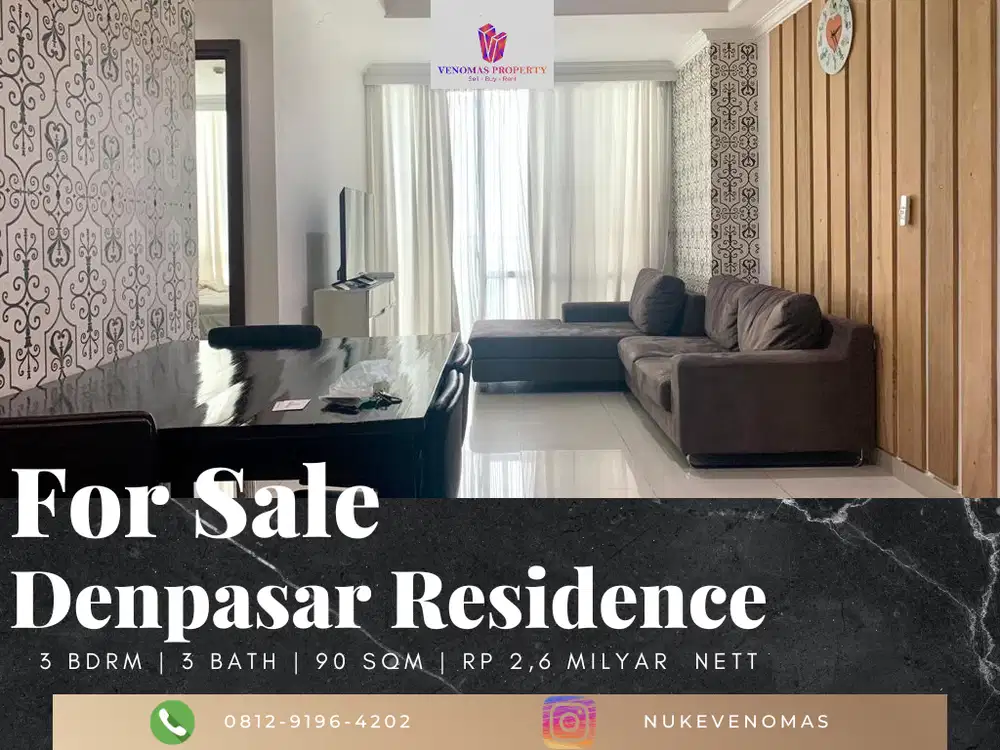 Dijual Apartement Denpasar Residences 2 Bedroom Furnished Bagus