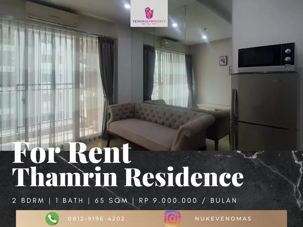 Disewakan Apartemen Thamrin Residence Lantai Rendah 2BR Full Furnishe