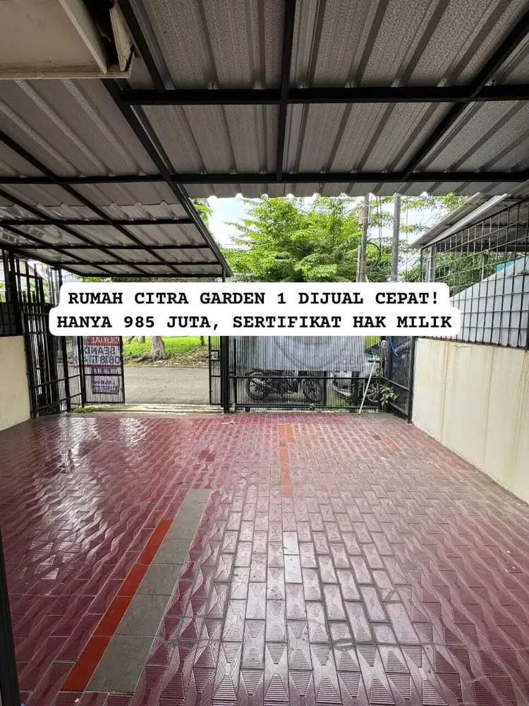 DIJUAL CEPAT RUMAH CITRA GARDEN 1, JAKARTA BARAT, SHM HANYA 985 JUTA
