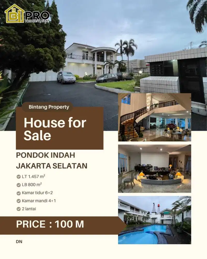 DIJUAL RUMAH PONDOK INDAH JAKARTA SELATAN POSISI JALAN UTAMA NEGO!!