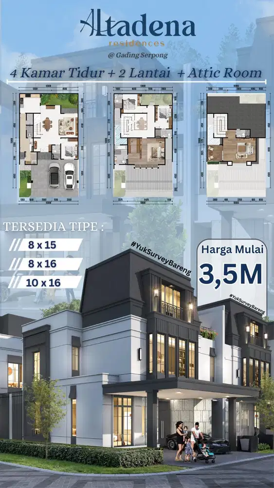 Dijual Altadena Residences Gading Serpong