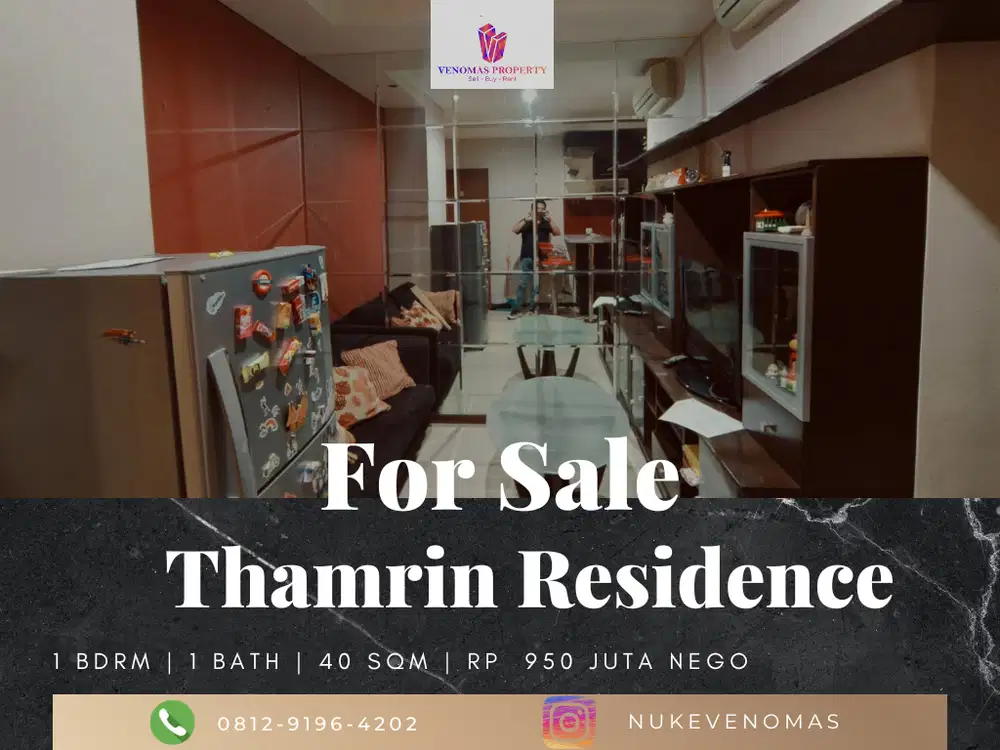 Dijual Apartement Thamrin Residence 1 Kamar Furnished View Lepas