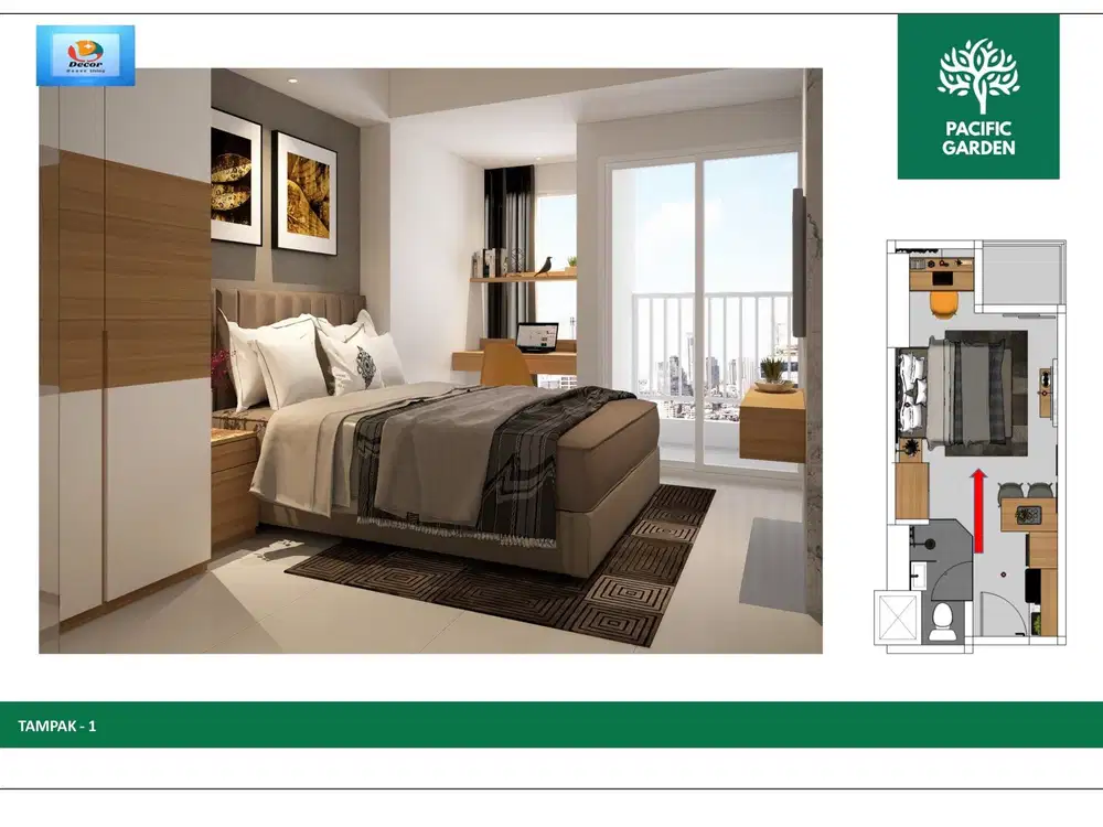 Disewakan Apartemen Pacific Garden Campus Town Alam Sutera