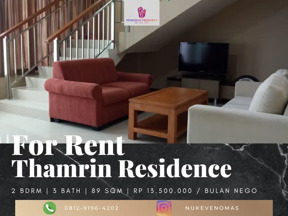 Disewakan Apartemen Thamrin Residence Unit Premier 2BR Tower Daisy