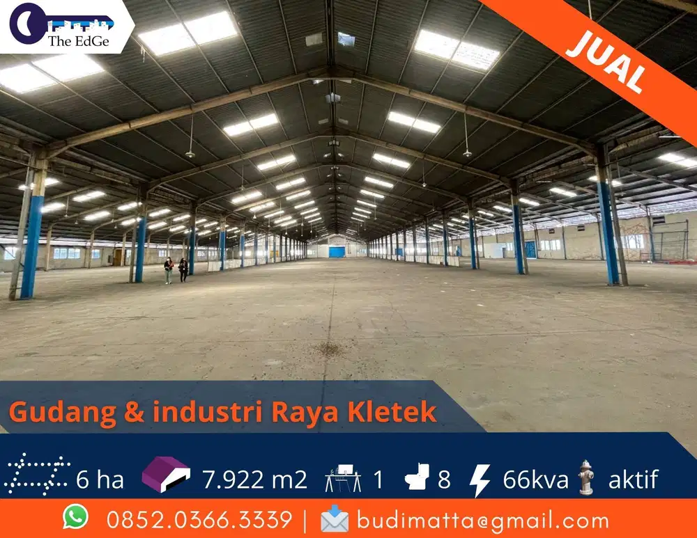 disewakan gudang dan industri 8.000 m2 atap di garansi kalau bocor  The EdGe