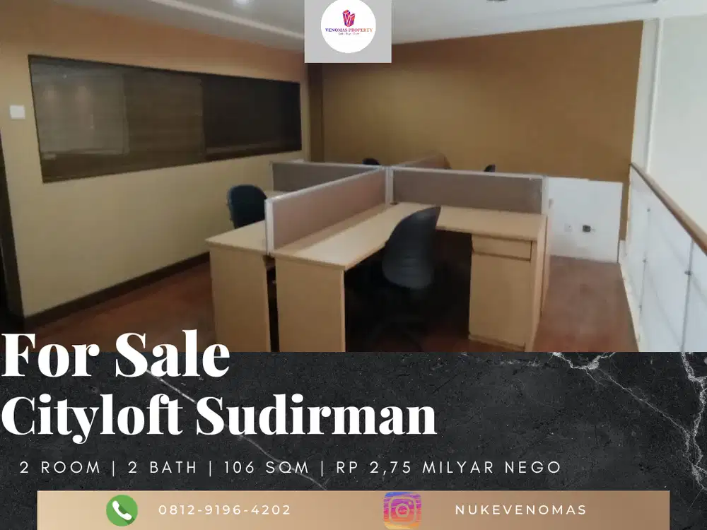 Dijual Apartement Cityloft Sudirman 2BR Full Furnished Low Floor