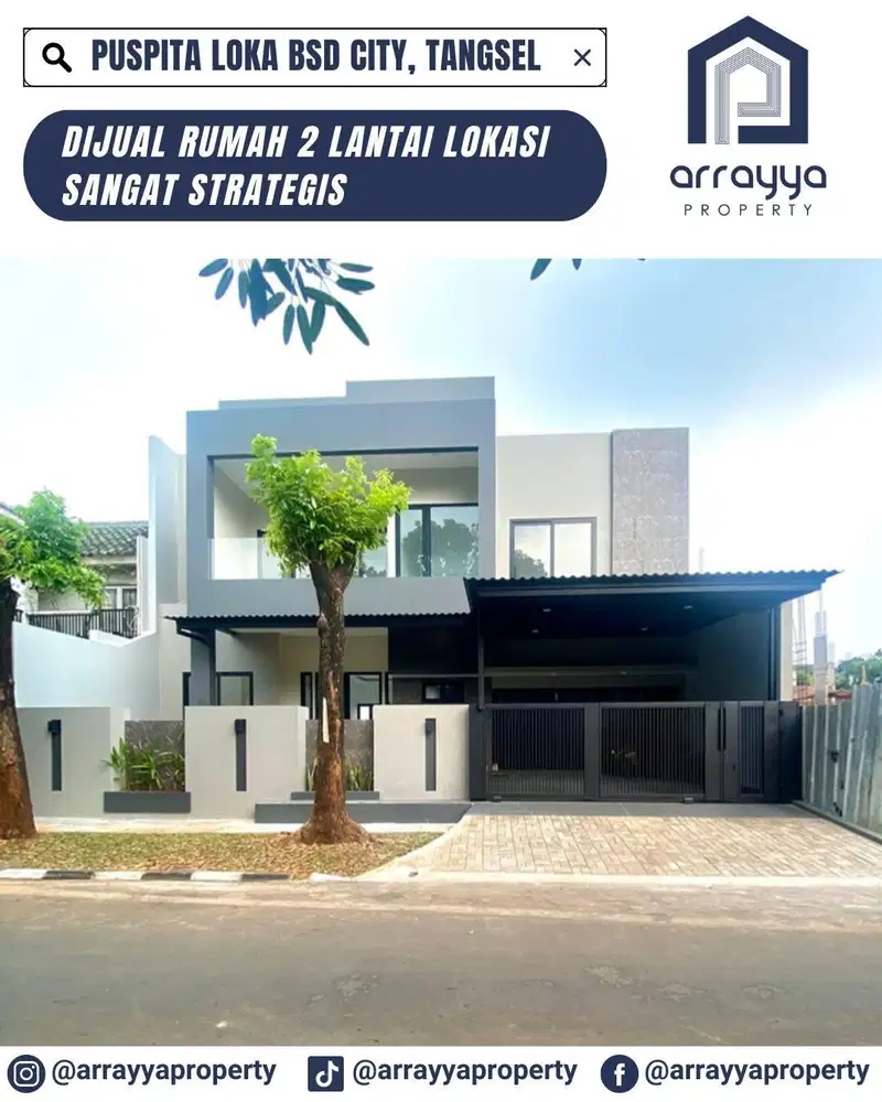 RUMAH MEWAH 2 LANTAI DI PUSPITA LOKA BSD .HRB127.