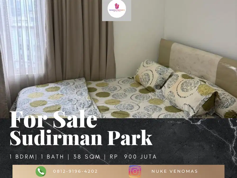 Dijual Apartement Sudirman Park 1 BR Furnished Bagus High Floor